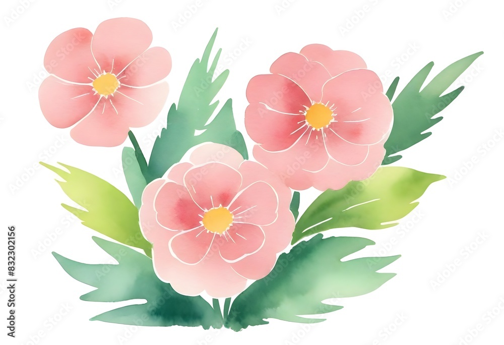 Ink and watercolor flowers Ink and watercolor flowers