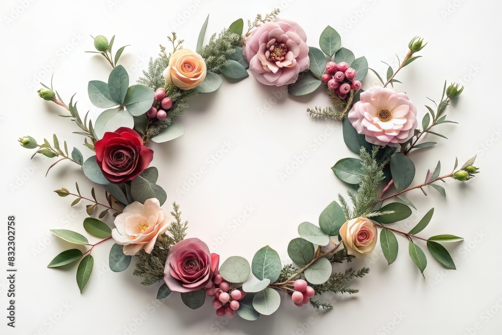 wreath of roses. AI generated wreath of roses. AI generated