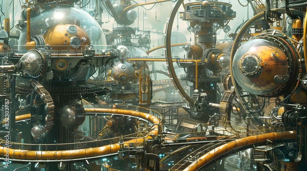 Metabolic dysregulation depicted as chaotic machinery within an industrial complex, symbolizing perturbed metabolic processes in aging tissues, while researchers design precision interventions to rest Metabolic dysregulation depicted as chaotic machinery within an industrial complex, symbolizing perturbed metabolic processes in aging tissues, while researchers design precision interventions to rest