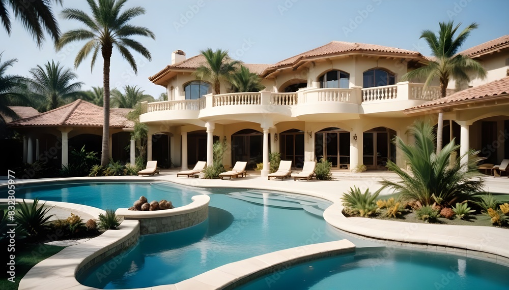 Obraz premium swimming pool in hotel