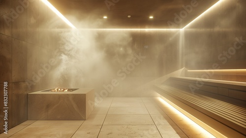 Steam room add-on for sauna photo