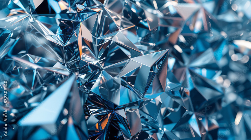 Abstract diamond texture wallpaper with geometric shapes and blue tones