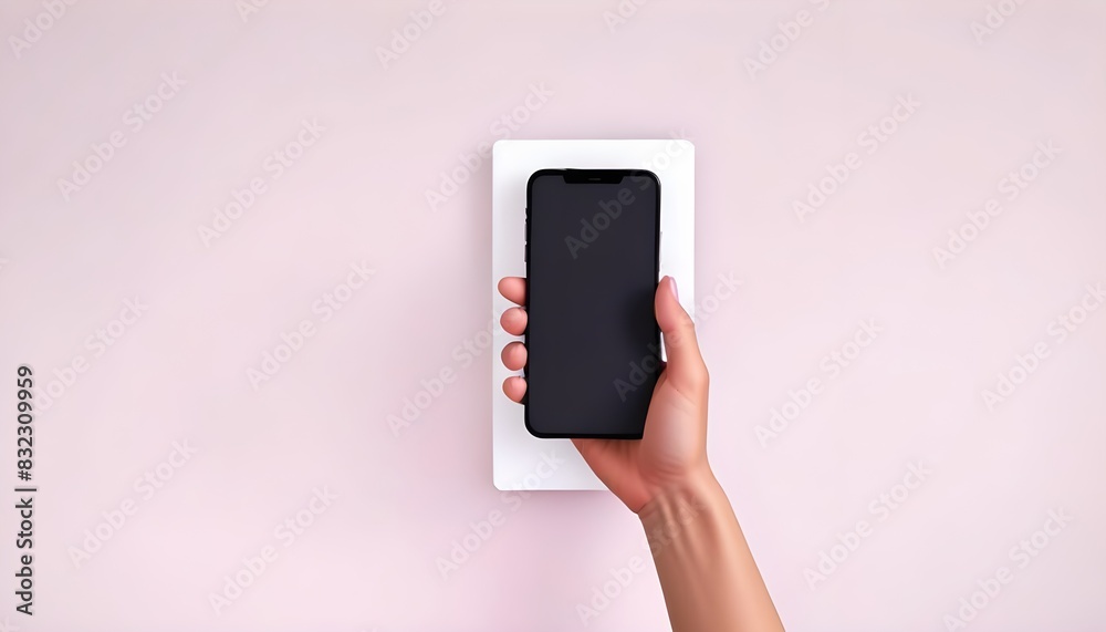 hand holding a mobile phone