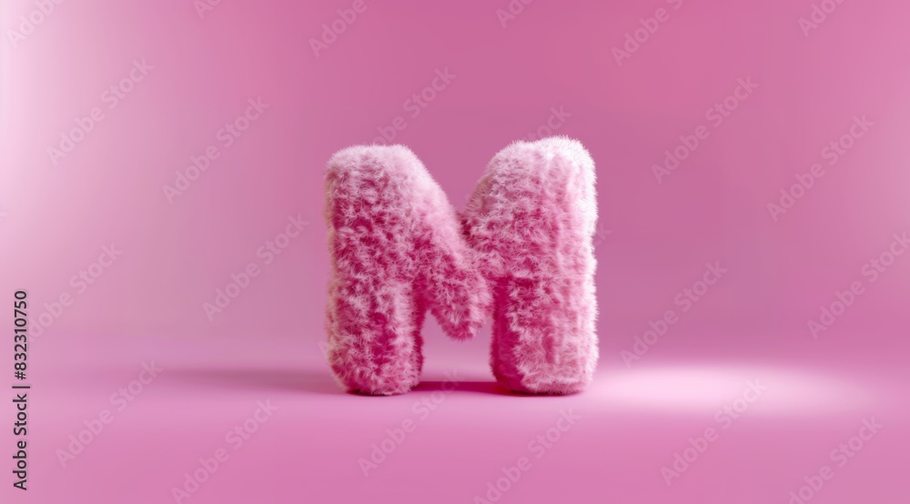 Fototapeta premium Fluffy Typography Delight: Super Lovely Candy Colors in Natural Light, Letters, Typography design, Graphic resource,