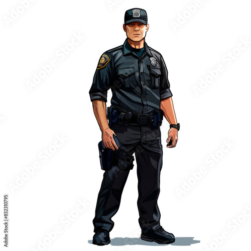 illustration art of police