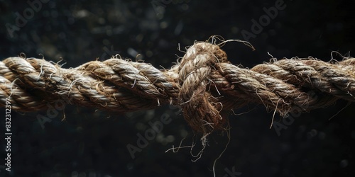 a image of a rope with a knot hanging from it