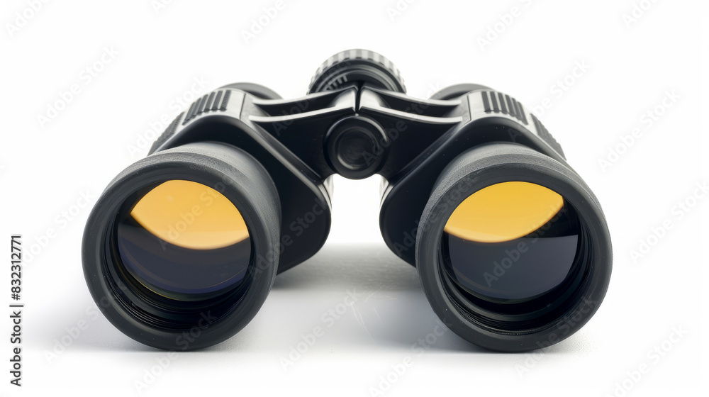 Close-up of modern binoculars isolated on white background