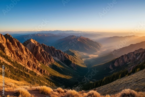 Sunrise at Wasatch Range with Warm Earth Tones