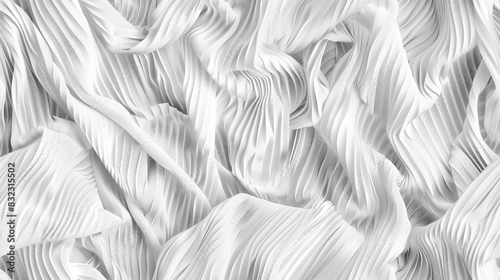 Obraz premium nylon fabric in a close-up shot, highlighting its synthetic fibers and slightly pleated texture, illuminated by a soft light effect that accentuates its seamless pattern. SEAMLESS PATTERN