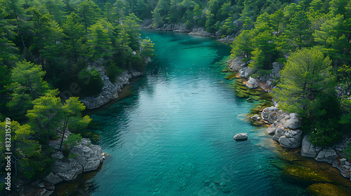 Vibrant Greens (#008_00FF64), Soft Blues, Earthy Browns | Intimate Landscapes of National Parks