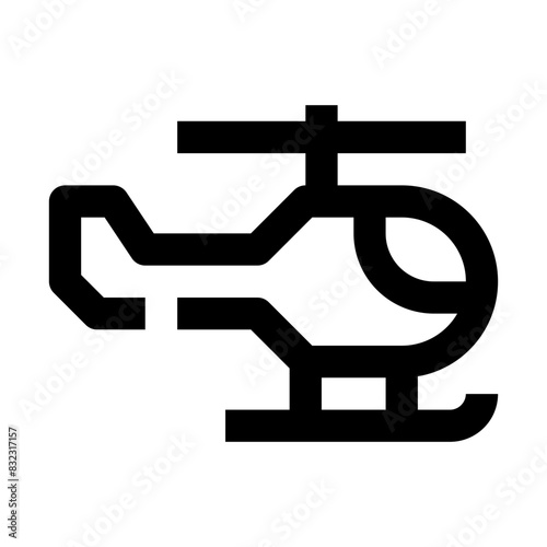 Helicopter line vehicle and transportation icon