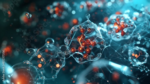A display of nano-catalysts used in chemical manufacturing, shown catalyzing reactions more efficiently at the molecular level to reduce waste and improve yields.