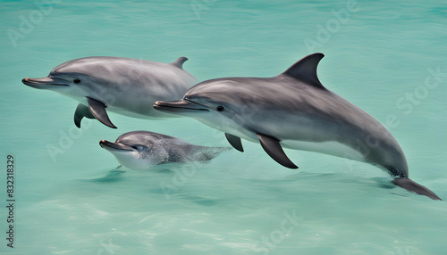 Spotted Dolphins At White Sand Ridge, West End, Grand Bahama