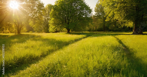 sunset in the field