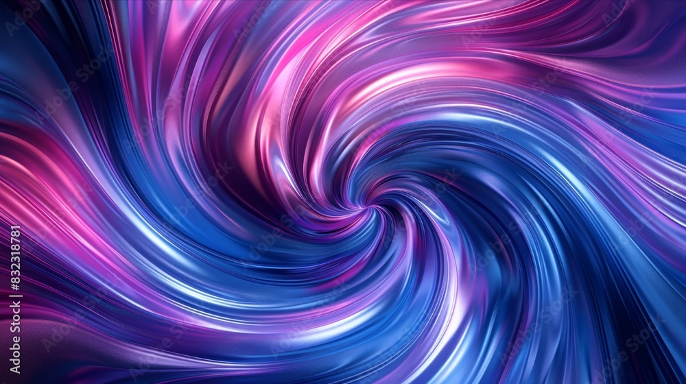 Obraz premium Swirling abstract pattern with metallic hues of blue pink and purple