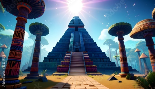 treasur of aztec slot game background photo