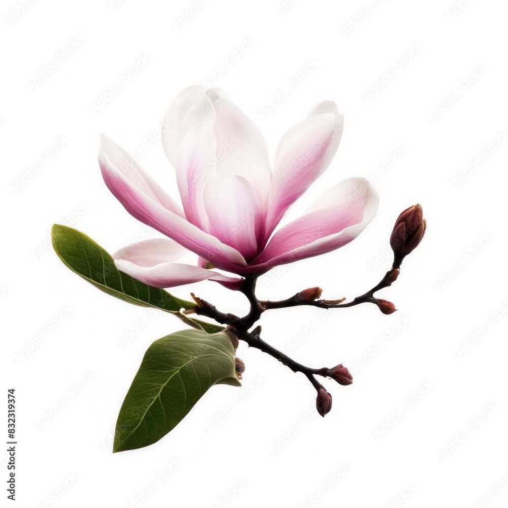 Obraz premium A close up of magnolia flower at white background