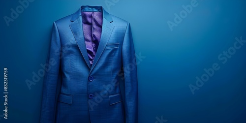 Overcoming imposter syndrome by dressing professionally in mock suit for confidence. Concept Imposter Syndrome, Professional Attire, Confidence Boost, Mock Suit, Overcoming Self-Doubt photo