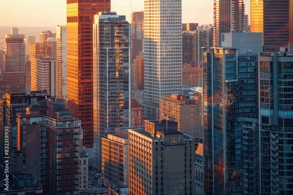 Urban skylines under golden hour Urban skylines under golden hour