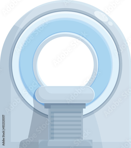 Flat vector illustration of a cuttingedge magnetic resonance imaging mri machine, used in medical diagnostics