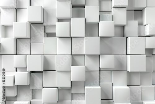 3d background with white cubes