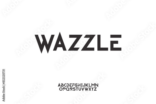 WAZZLE Vector of modern abstract alphabet