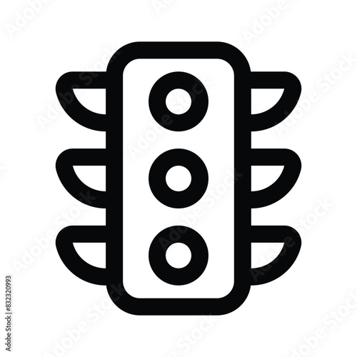 Beautifully designed vector of traffic signals, traffic lights icon