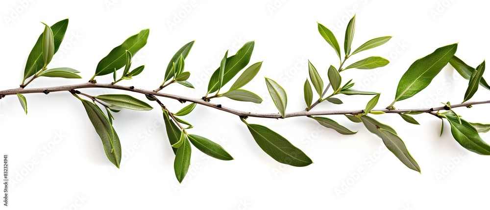 Olive branch with copyspace, isolated on white background Olive branch with copyspace, isolated on white background