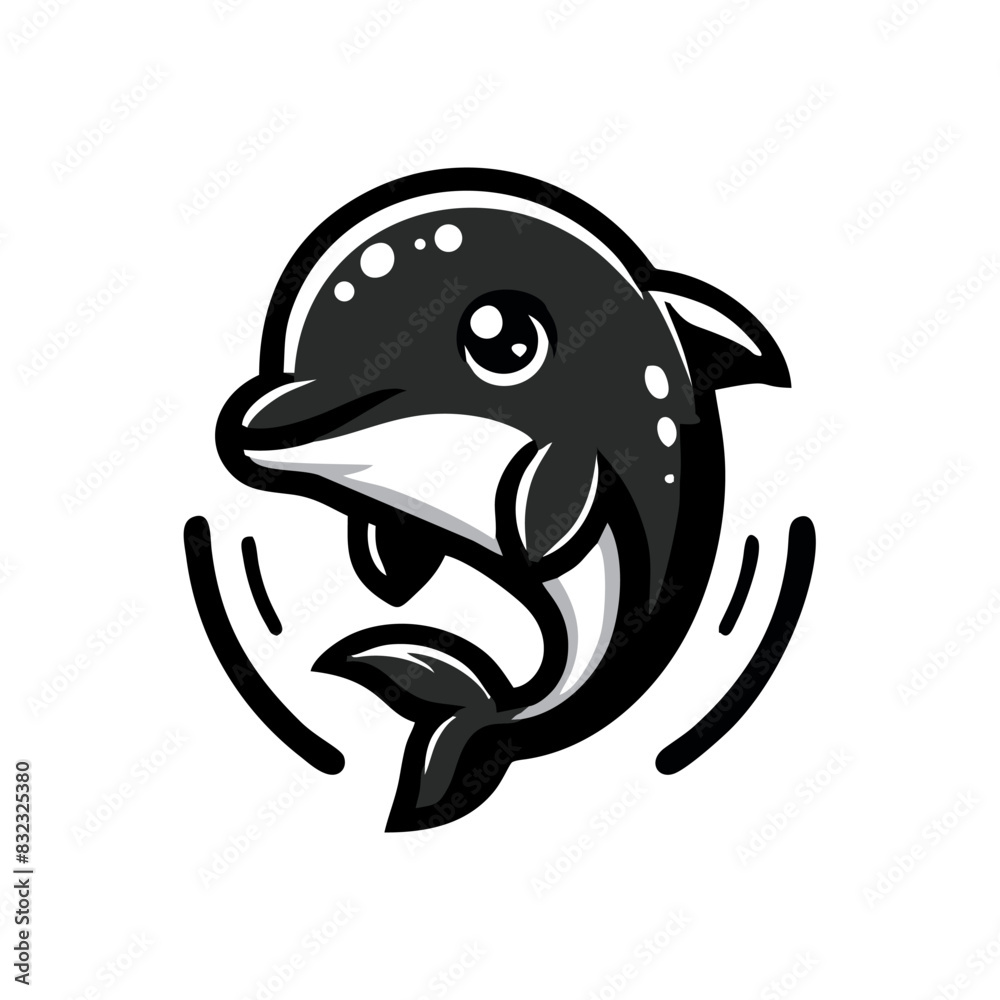 Dolphin logo design inspiration. Dolphin logo template Dolphin logo design inspiration. Dolphin logo template
