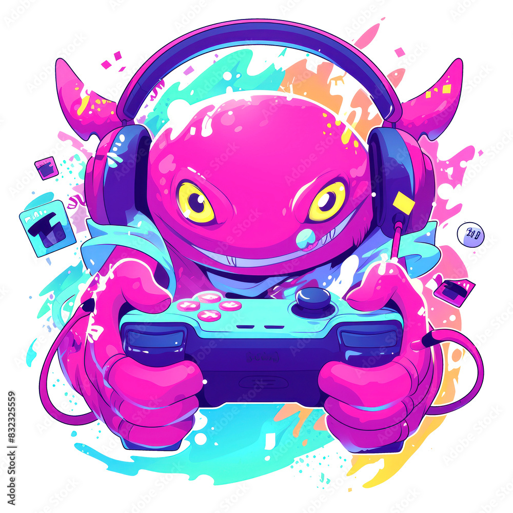 illustration art of gamer illustration art of gamer
