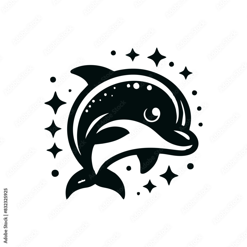 Dolphin logo design inspiration. Dolphin logo template Dolphin logo design inspiration. Dolphin logo template