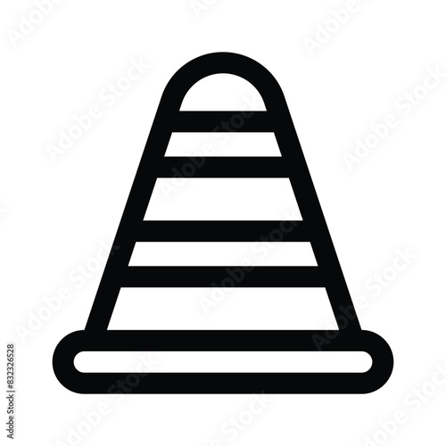 An amazing icon of traffic cone in modern style