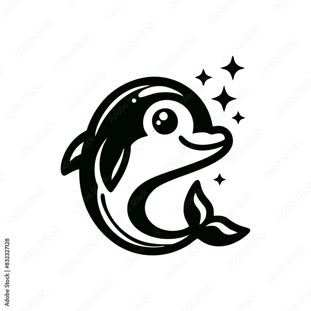 Dolphin logo design inspiration. Dolphin logo template Dolphin logo design inspiration. Dolphin logo template