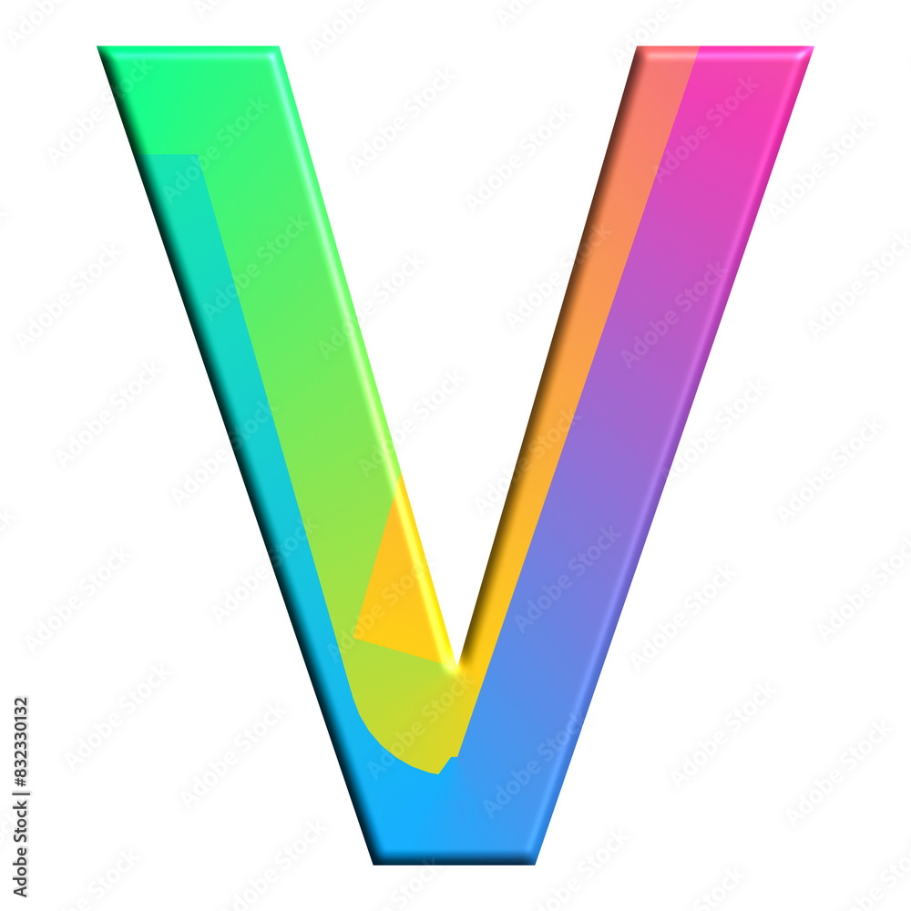 3d letter V