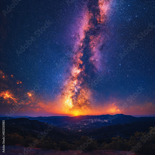 Planet and Space Out of World Galaxy milky way  background Ai