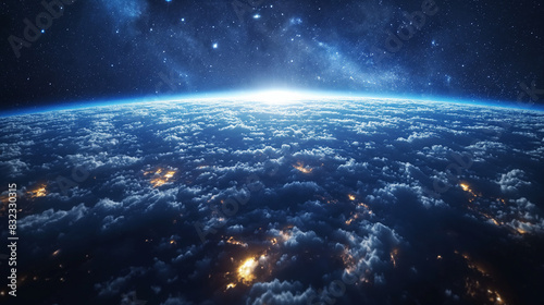 Planet and Space Out of World Galaxy milky way  background Ai