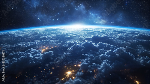 Planet and Space Out of World Galaxy milky way  background Ai