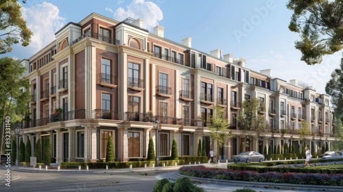 Wallpaper Mural a city residence adorned with a traditional facade and ornate decorative balconies, transporting viewers to the heart of Spain's vibrant streets. Torontodigital.ca