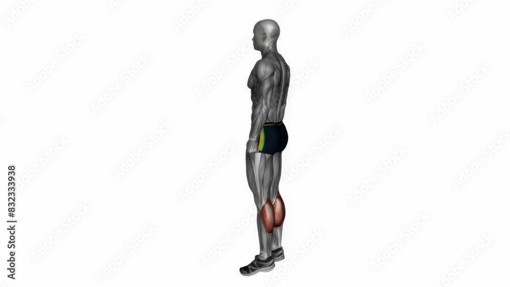 3D illustration animation of a fitness male model doing the 3D illustration animation of a fitness male model doing the