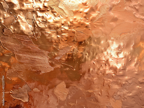 old shiny copper metal in industry texture background, scratch surface with rough textured