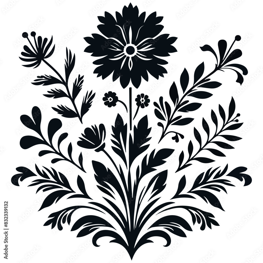 Hand drawn flat design simple flower outline
Hand drawn flat design simple flower outline
