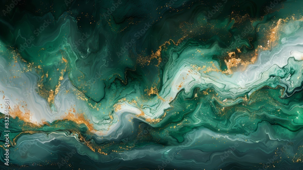Green and Gold Abstract Painting Green and Gold Abstract Painting