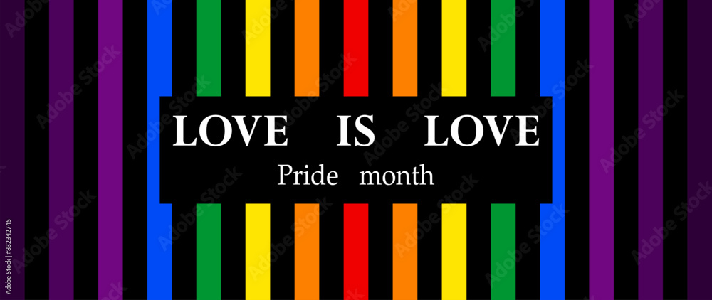 Rainbow color on black background, Let's Celebrate PRIDE month with colorful rainbow pride background for festival parades, parties, and social events, banner, greeting card, poster, web banner, temp Rainbow color on black background, Let's Celebrate PRIDE month with colorful rainbow pride background for festival parades, parties, and social events, banner, greeting card, poster, web banner, temp