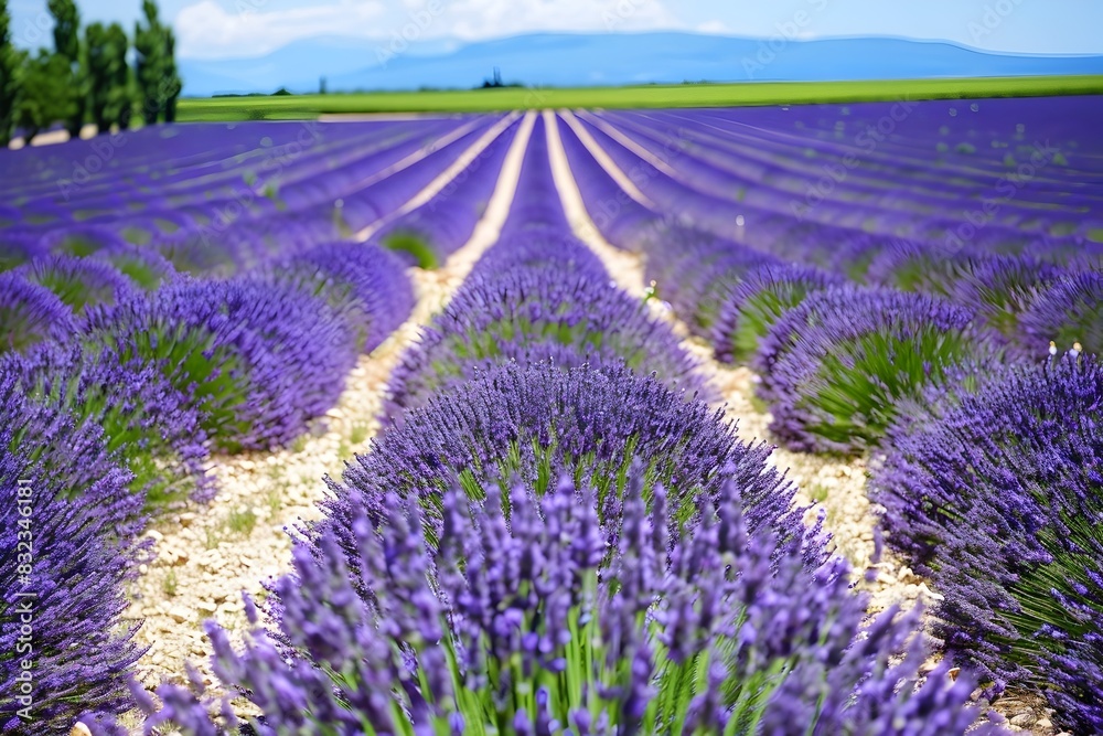 Obraz premium Stunning Lavender Fields in Bloom with Rolling Countryside
