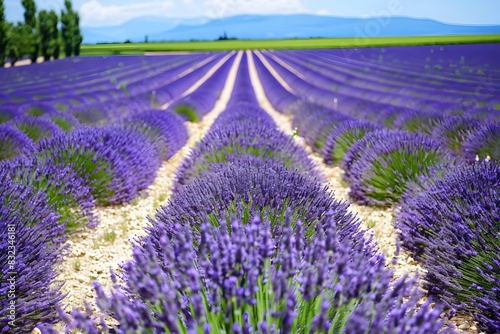 Stunning Lavender Fields in Bloom with Rolling Countryside