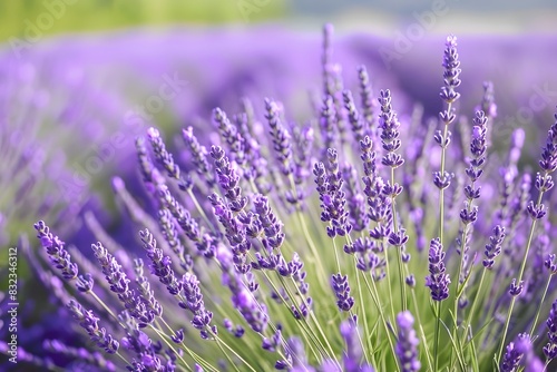 Beautiful Lavender Fields in Full Bloom with Vibrant Purple Flowers