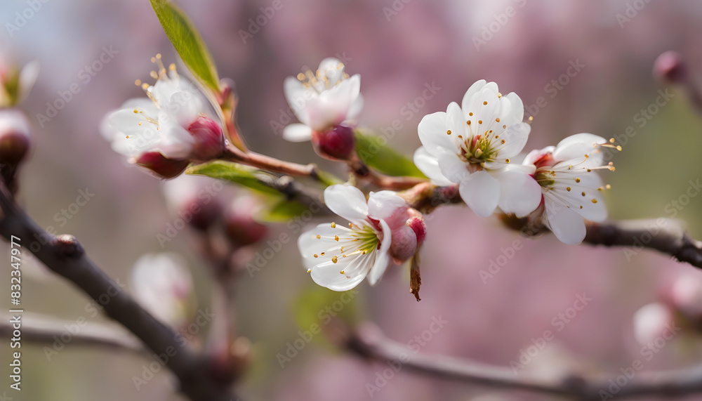 The bud of cherry in spring is close-up The bud of cherry in spring is close-up