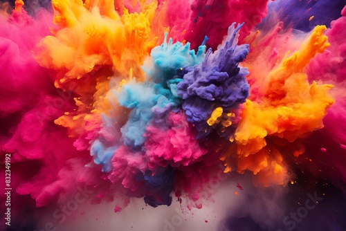 Another colorful powder explosion with vibrant hues 