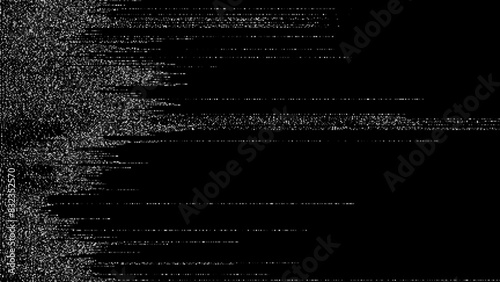 Retro CCTV or VHS Video White Noise Background. Scanlines Vibration Glitch. Video Damage Overlay Texture. Nostalgic Vintage 80s 90s Surveillance Technology Vector Illustration.
