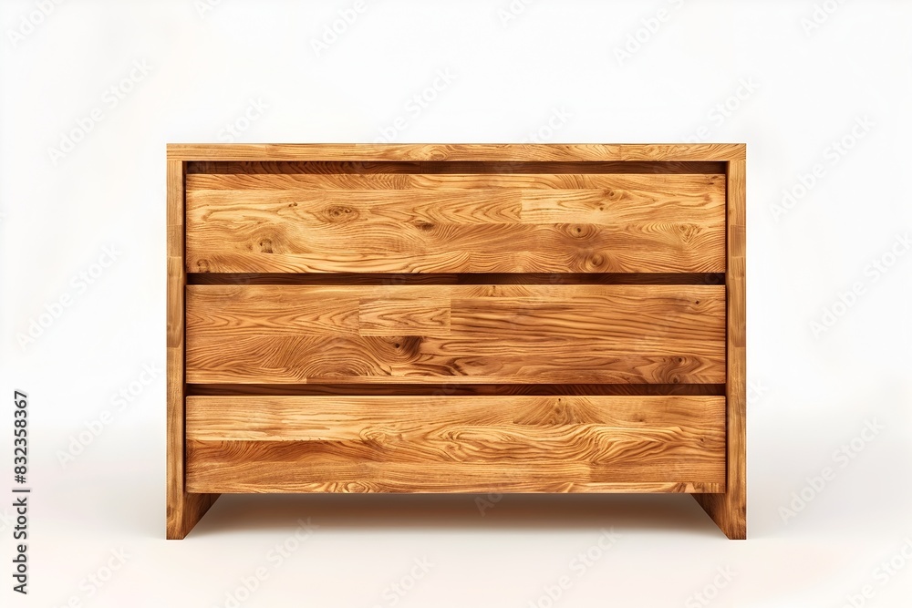Wooden Dresser Furniture Piece Isolated on White Background Wooden Dresser Furniture Piece Isolated on White Background